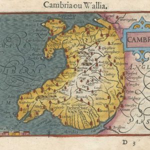 A 16th century miniature map of Wales