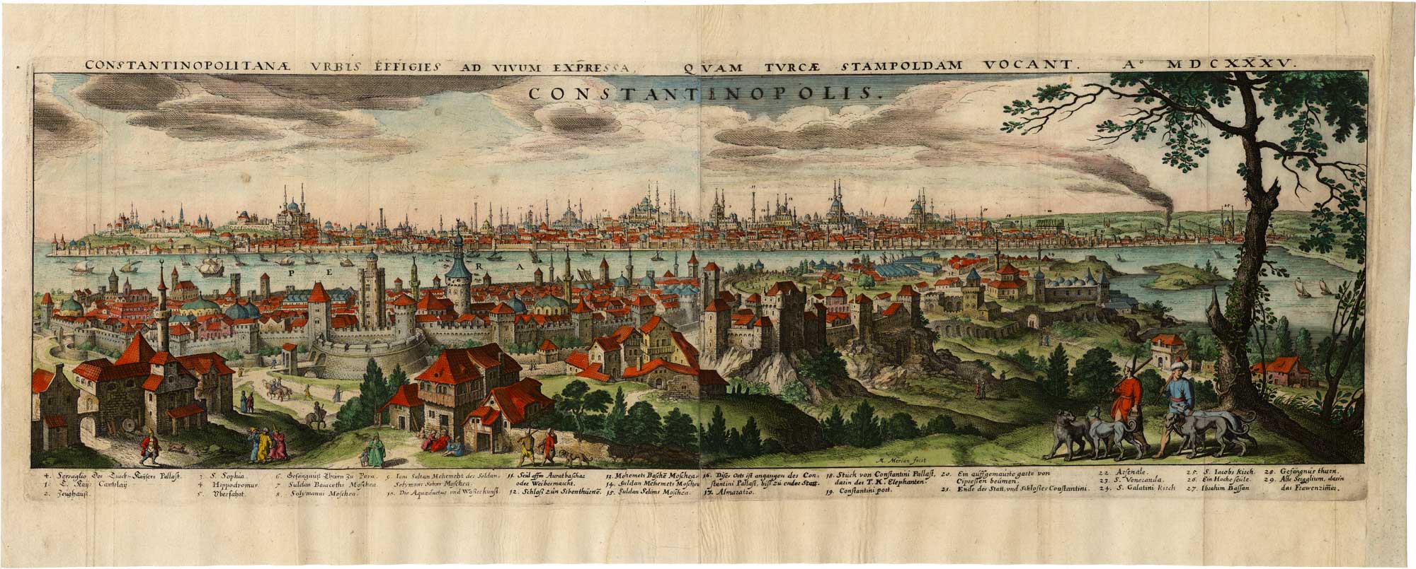 Merian's prospect of Constantinople, titled: Constantinopolis.