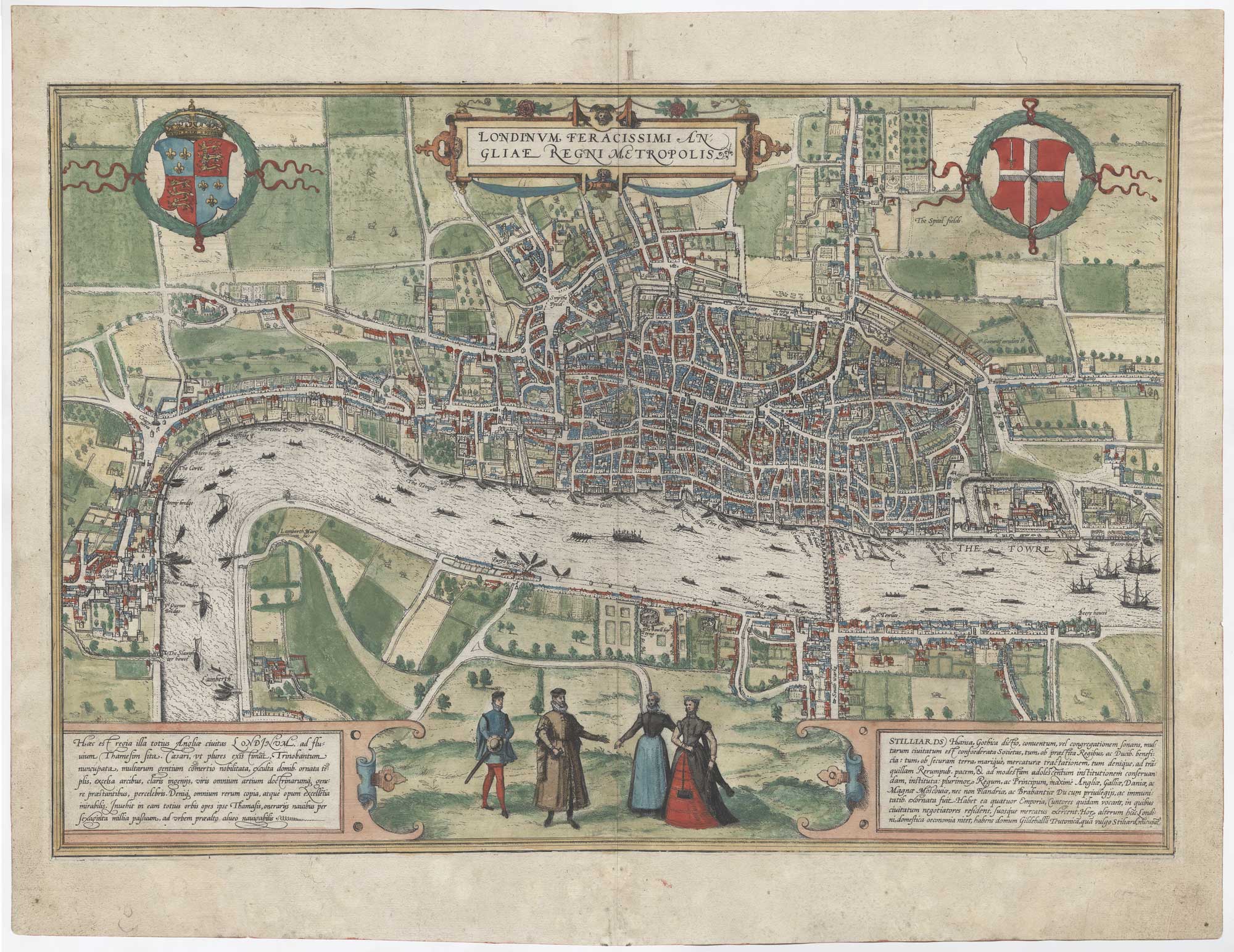 Braun and Hogenberg's map of London, First State