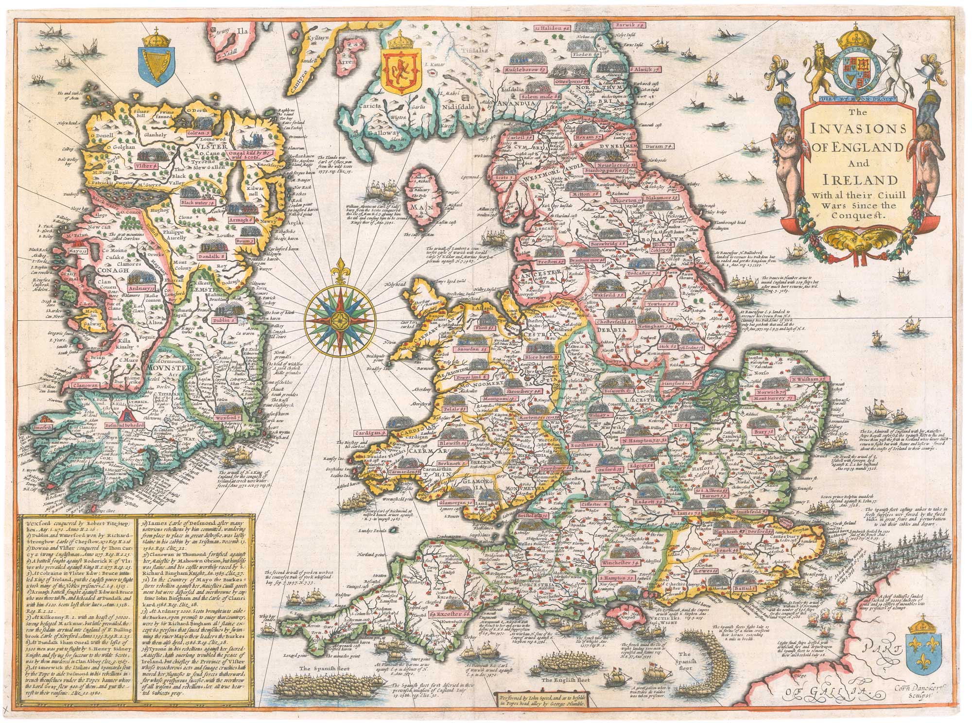 Speed's map of the Invasions of England