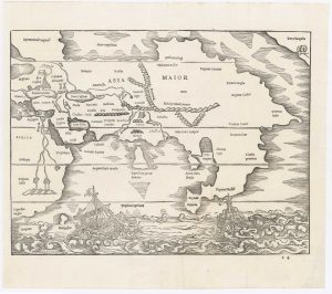 Solinus, the first printed map of Asia