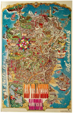 Pictorial map of San Francisco by Hinton
