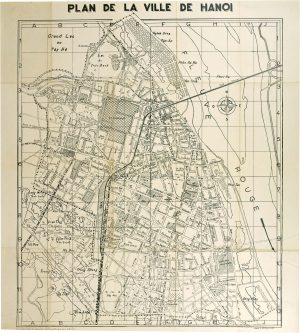 A rare plan of Hanoi published toward the end of the French Indochina war