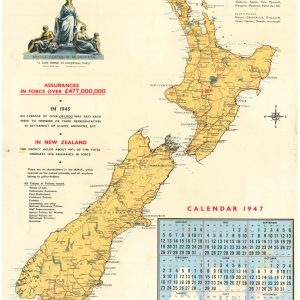 20th century map of New Zealand