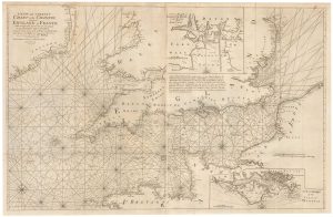 Sea chart of the English Channel by Mount & Page