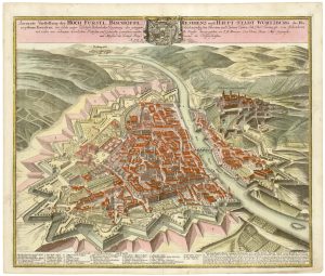 Antique plan of Ulm by Seutter