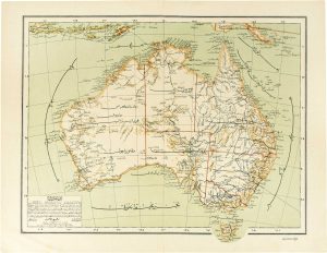 Ottoman Turkish map of Australia by Pasa
