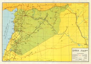 Tourist map of Syria, 1947