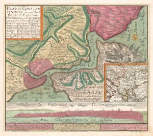 Antique map of Constantinople / Istanbul by Andelfinger