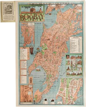 1967 Tej Brothers pictorial map of Bombay (Mumbai)
