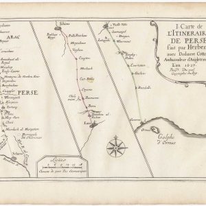 Two maps of the routes of Sir Thomas Herbert across Persia