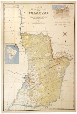 Antique map of Paraguay by BOURGADE LA DARDYE