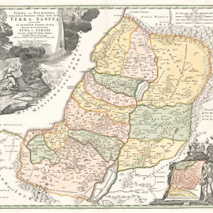 Antique map of the Holy Land by Homann