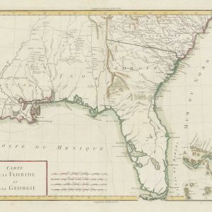 Antique map of Florida & Georgia by Tardieu