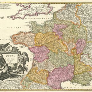 Antique map of France by Homann