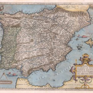 Ortelius's 16th century map of Spain & Portugal