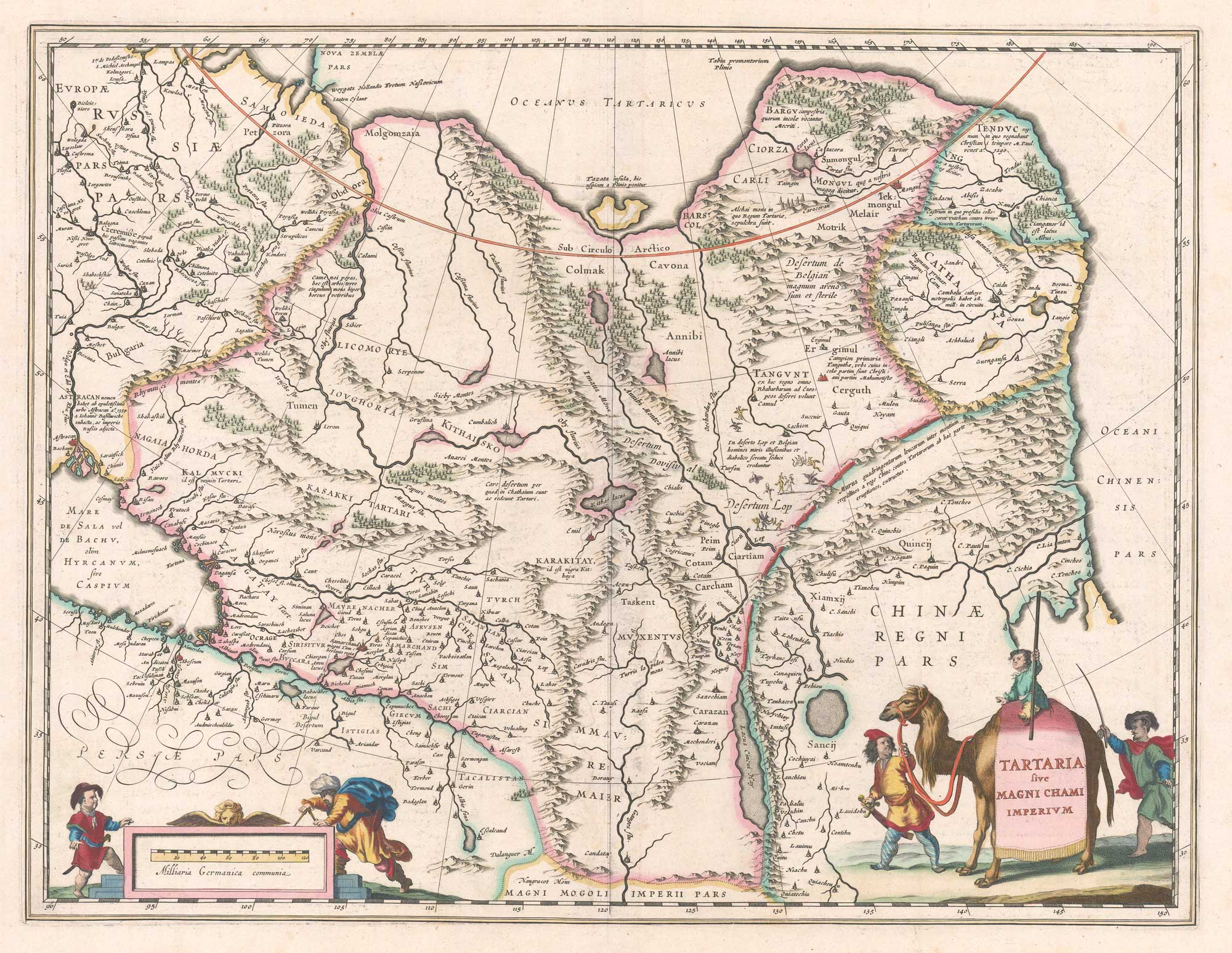 Antique map of Tartary by Blaeu