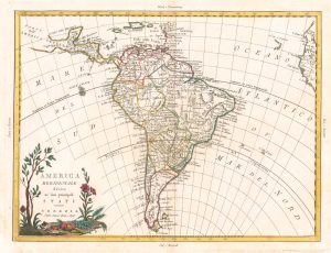 Antique map of South America by Zatta