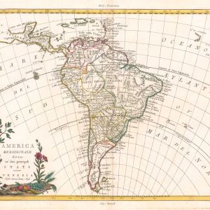 Antique map of South America by Zatta