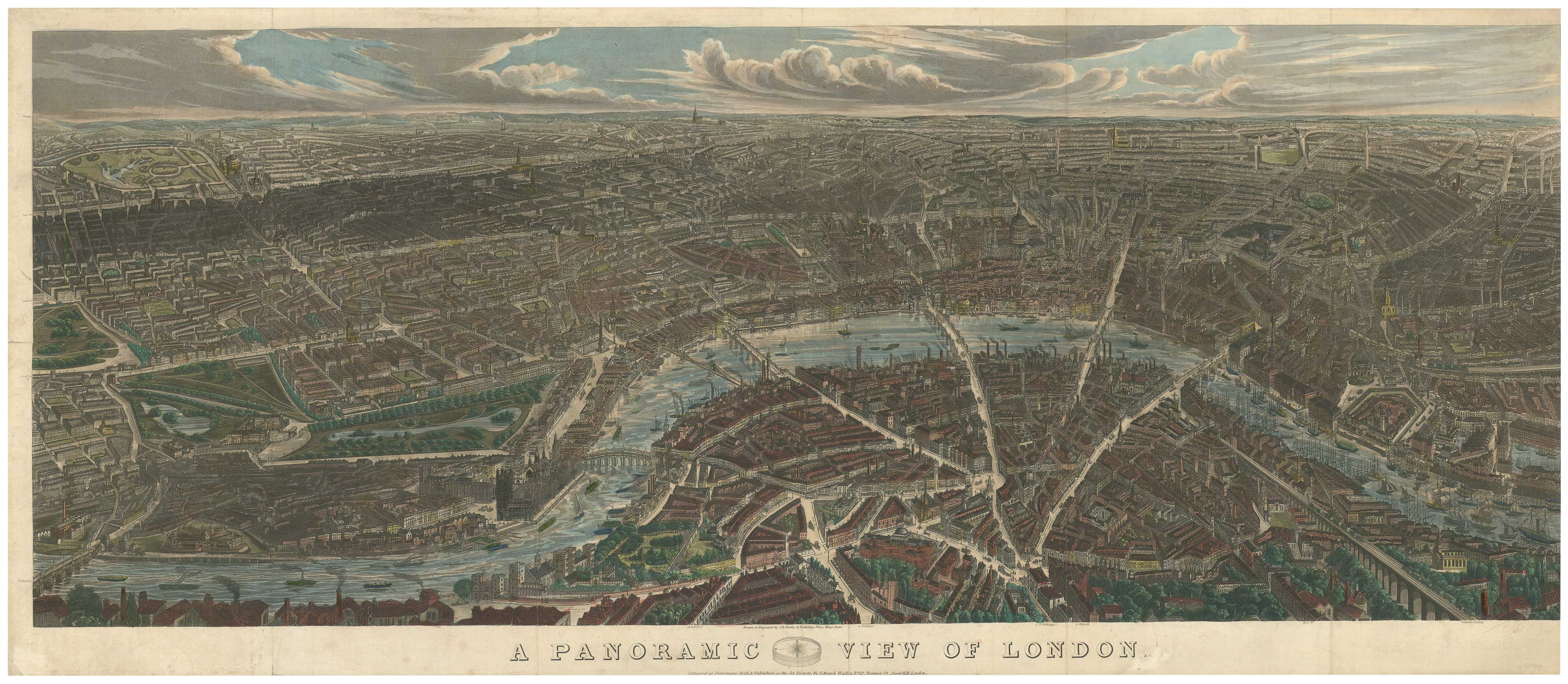 Banks Panoramic 'balloon view' of Victorian London