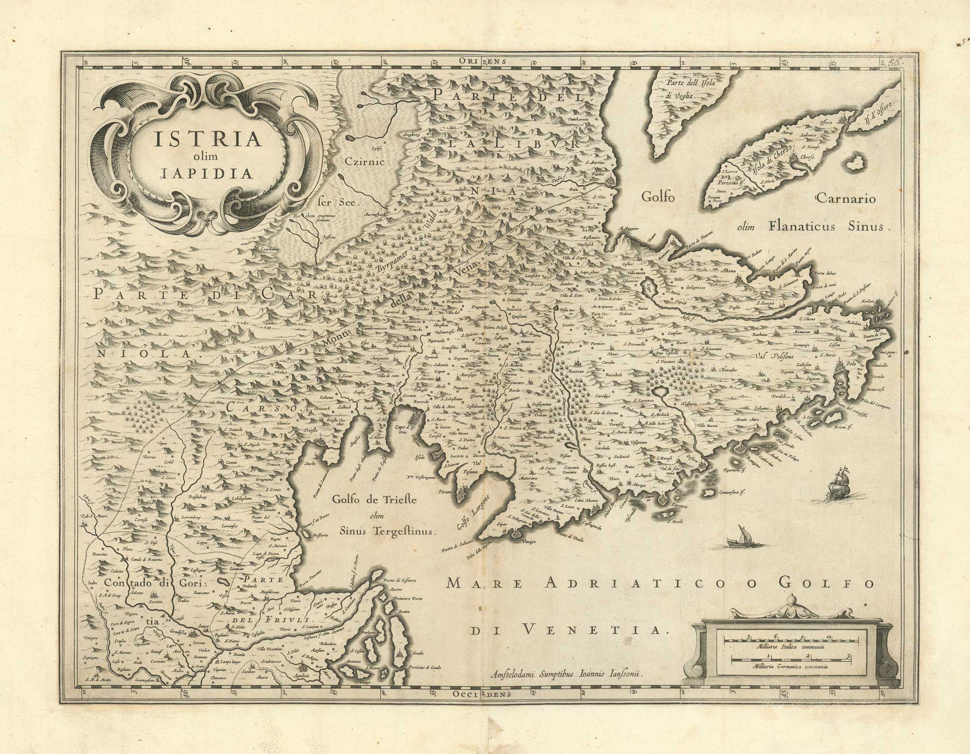 Jansson’s Map of Istria and the Gulf of Trieste