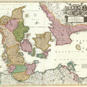 Antique map of Denmark by Homann