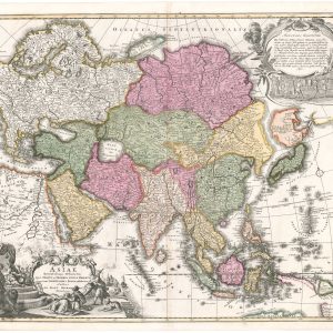 Antique map of Asia by Homann