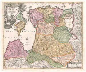 Antique map of Estonia & Latvia by Homann