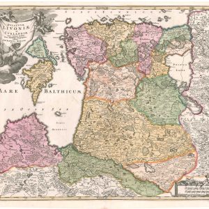 Antique map of Estonia & Latvia by Homann