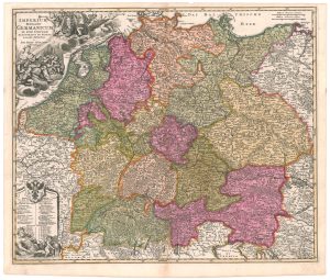 Map of the Holy Roman Empire & Central Europe by Homann