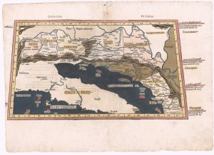 Ptolemy's map of the Balkans, Ulm edition 1486