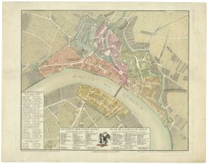 Antique map of Basle by Ryhiner