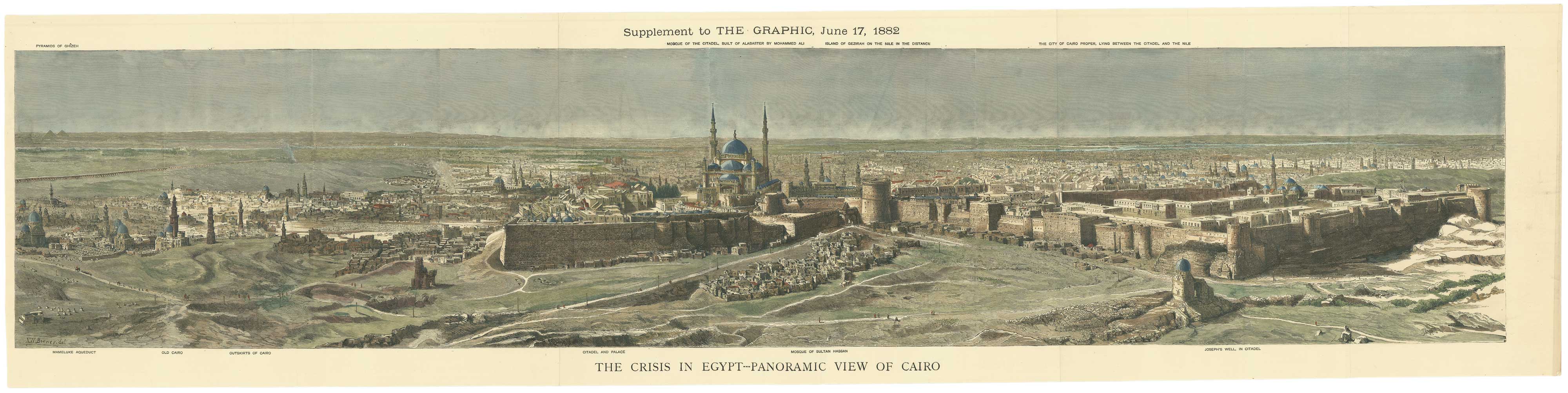 A detailed prospect of Cairo at the begiining of British rule
