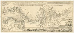 Rare antique map of the Danube river