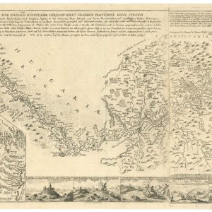 Rare antique map of the Danube river