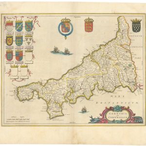 Antique map of Cornwall by Blaeu