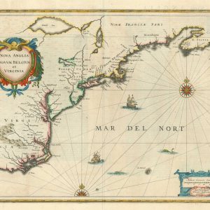 Antique map of the Eastern Seaboard of America by Jansson