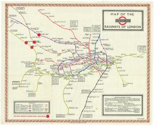 MacDonald Gill, map of the London Underground, 1923