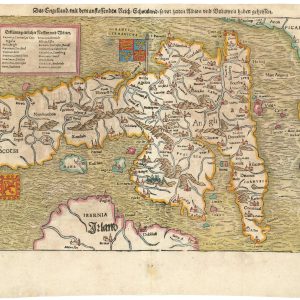 Antique map of England by Sebastian Munster