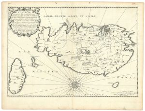 A rare 17th century map of Malta