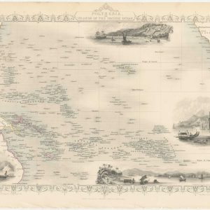 Antique map of Polynesia by Tallis