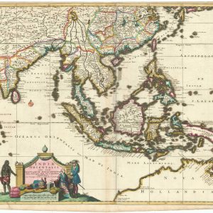Antique map of Southeast Asia by Danckerts