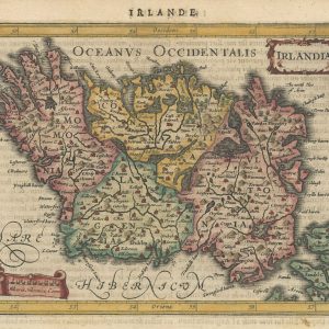 Miniature antique map of Ireland by Jansson