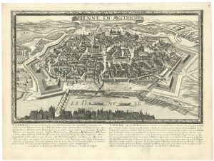 Antique plan of Vienna by Jollain