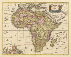 Antique map of Africa by Visscher