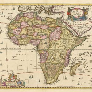 Antique map of Africa by Visscher