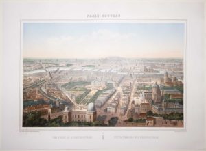 Antique view of Paris by Isidore Laurent Deroy, 1850