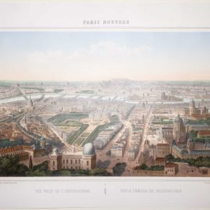 Antique view of Paris by Isidore Laurent Deroy, 1850