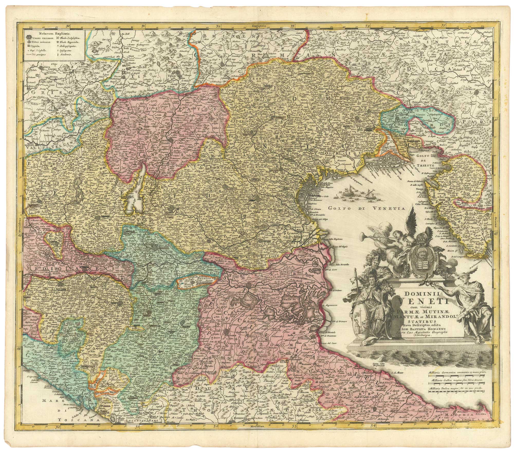 Antique map of Veneto, Venice by Homann