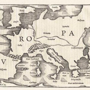 Antique map of Europe by Solinus